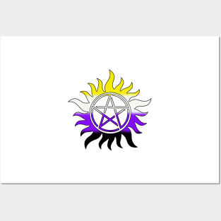 Non Binary Anti Possession Symbol Posters and Art